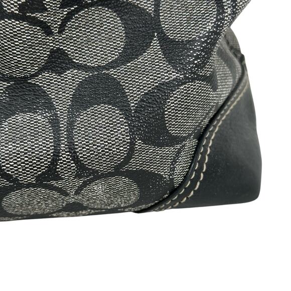 Vintage Coach Chelsea Heritage Tote - GREY Black Blue - Picture 9 of 10
